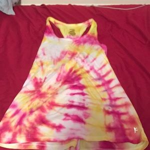 Tie-dye athletic tank top